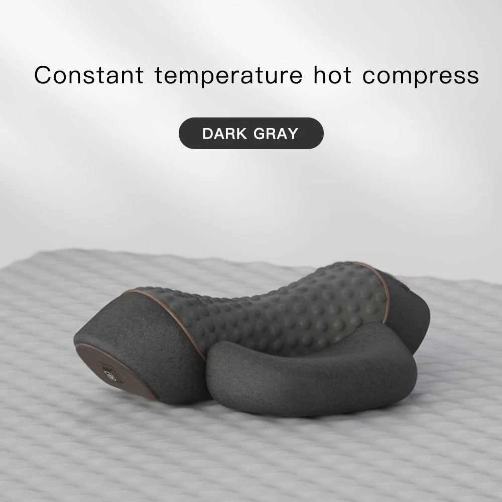 3-in-1 Neck Massager Pillow – Orthopedic Cervical Traction & Hot Compress for Neck Pain Relief