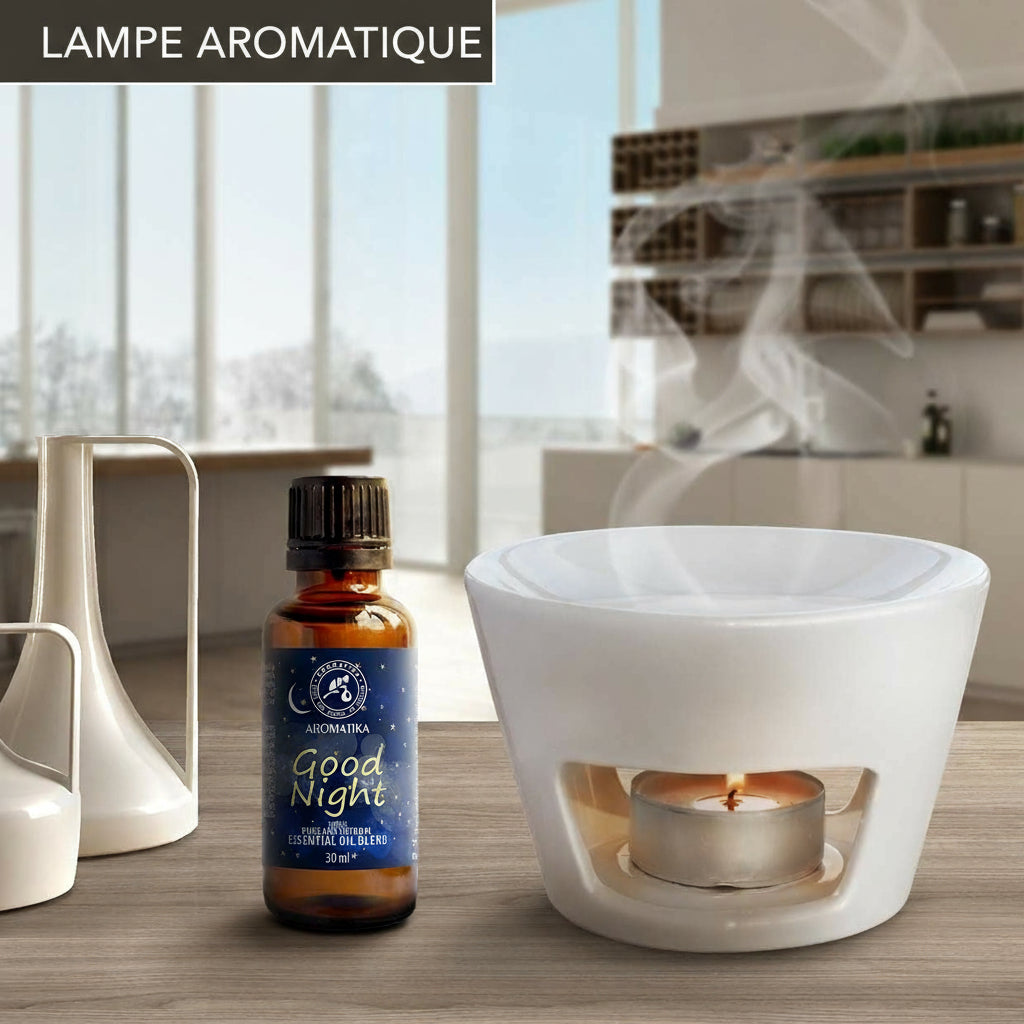 BONNE NUIT 30Ml - Mélange De Arômes Avec Pur Et Naturel Huile Essentielle De Lavande Et Huile De Sauge Pour Un Rêve Doux - Aromalamp - Aromathérapie - Essentials Oils Blend for Good Night
