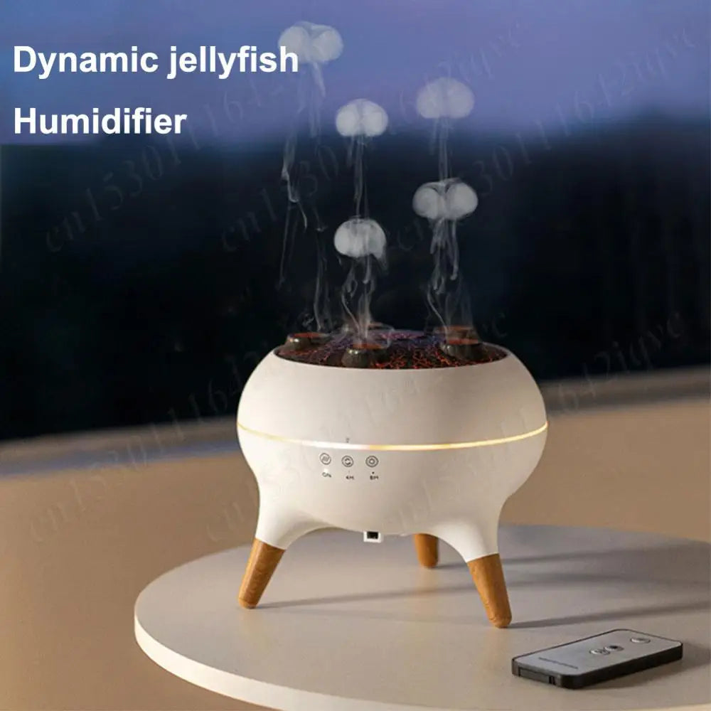 Aromatherapy Jellyfish Humidifier with Remote – Essential Oil Diffuser & Colorful LED Night Light for Home, Bedroom & Office