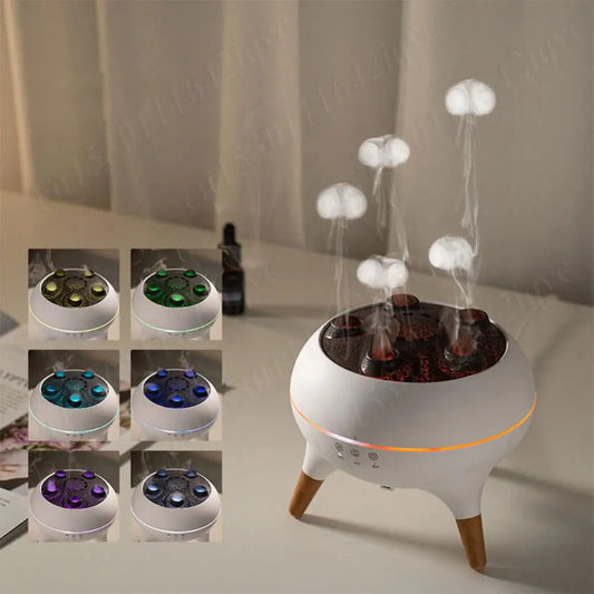 Diffuseur d’huiles essentielles Méduse avec télécommande – Humidificateur LED aromathérapie pour maison, chambre et bureau