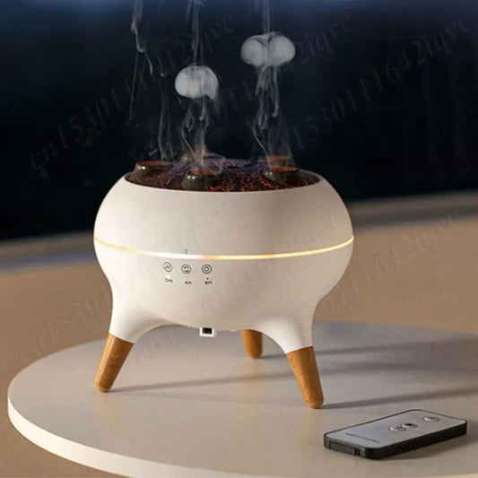 Aromatherapy Jellyfish Humidifier with Remote – Essential Oil Diffuser & Colorful LED Night Light for Home, Bedroom & Office