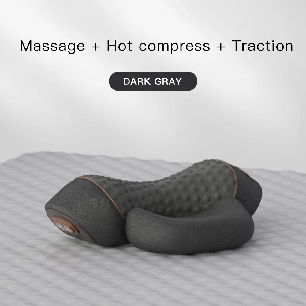 3-in-1 Neck Massager Pillow – Orthopedic Cervical Traction & Hot Compress for Neck Pain Relief