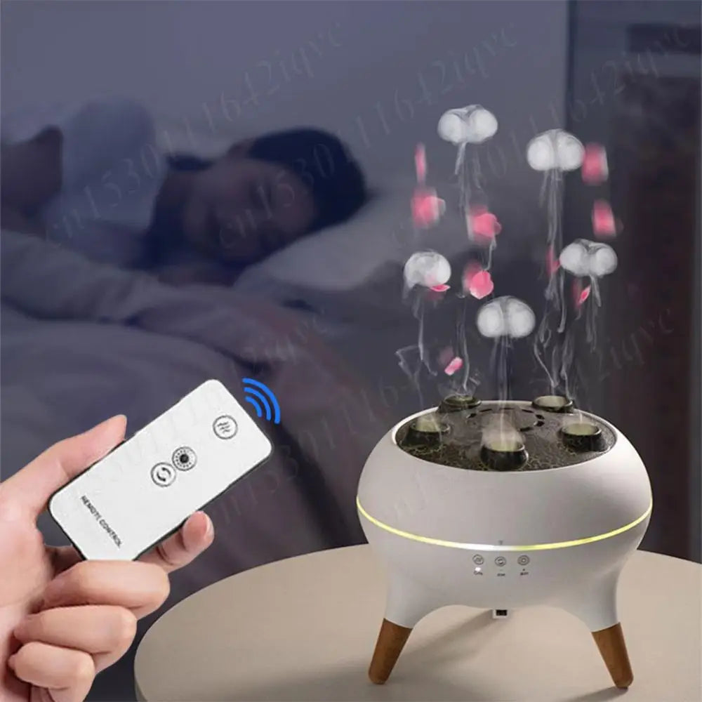 Aromatherapy Jellyfish Humidifier with Remote – Essential Oil Diffuser & Colorful LED Night Light for Home, Bedroom & Office