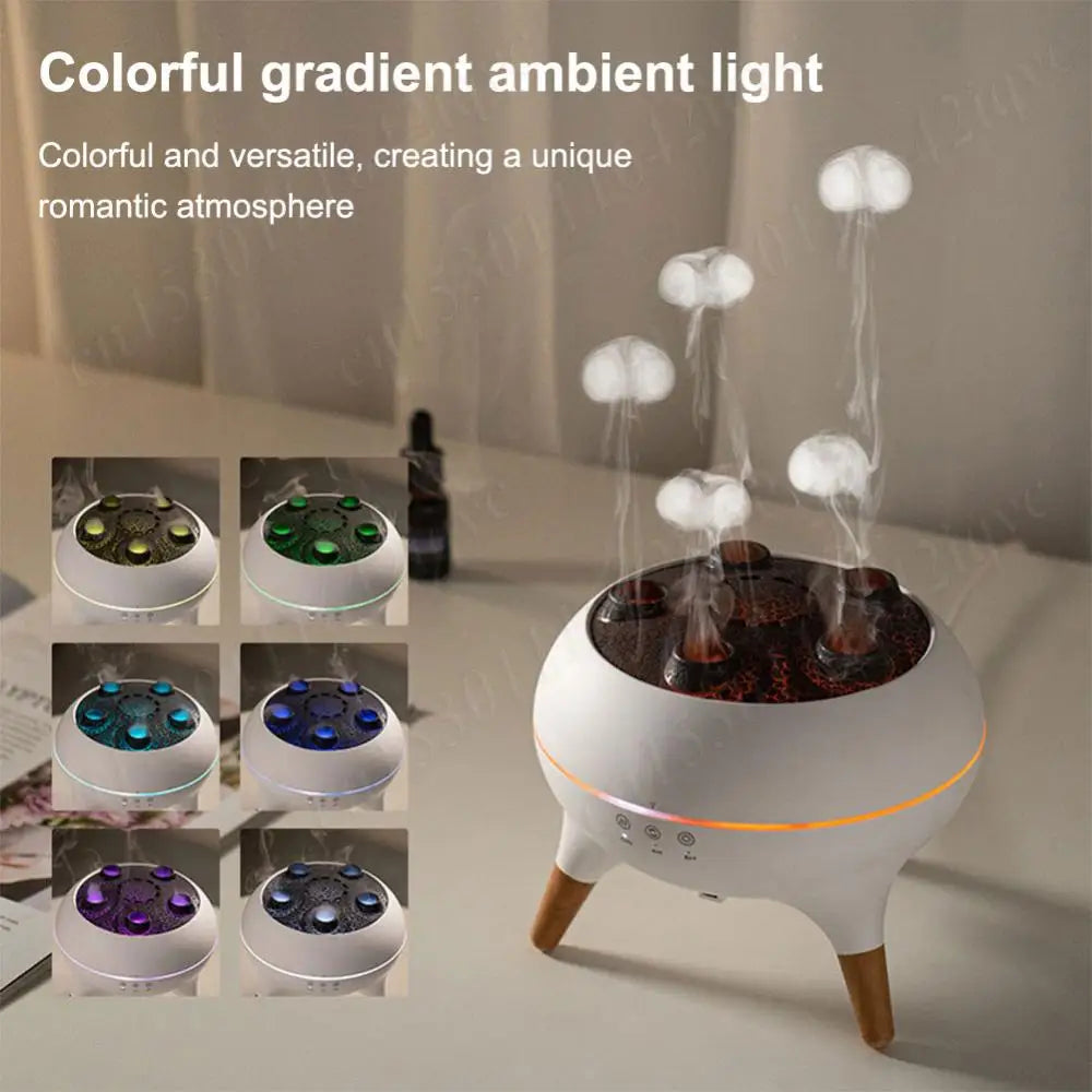Aromatherapy Jellyfish Humidifier with Remote – Essential Oil Diffuser & Colorful LED Night Light for Home, Bedroom & Office