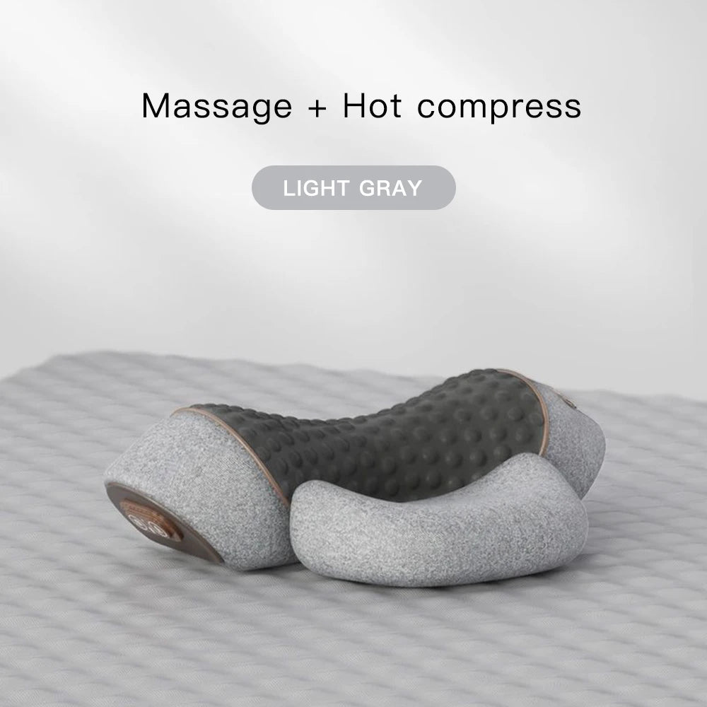 3-in-1 Neck Massager Pillow – Orthopedic Cervical Traction & Hot Compress for Neck Pain Relief