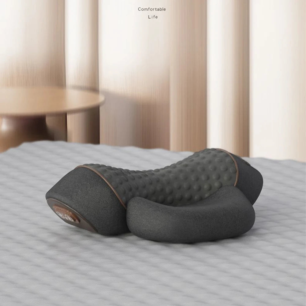 3-in-1 Neck Massager Pillow – Orthopedic Cervical Traction & Hot Compress for Neck Pain Relief