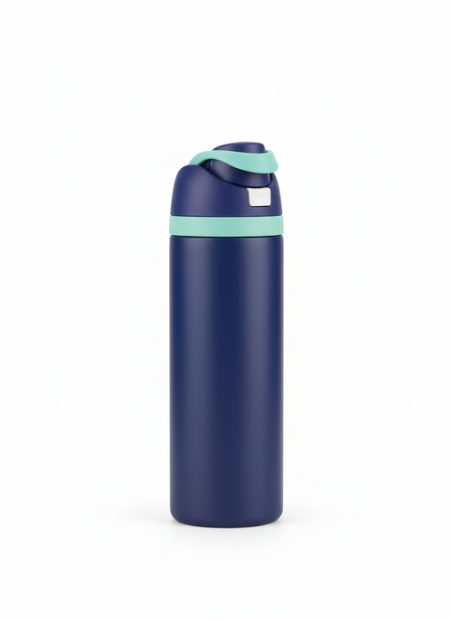 FreeSip Insulated Stainless Steel Water Bottle with Straw- 24oz