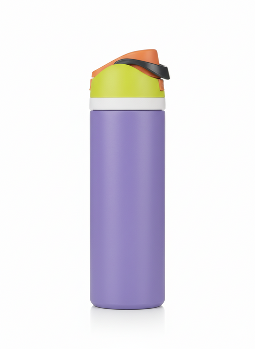FreeSip Insulated Stainless Steel Water Bottle with Straw- 24oz