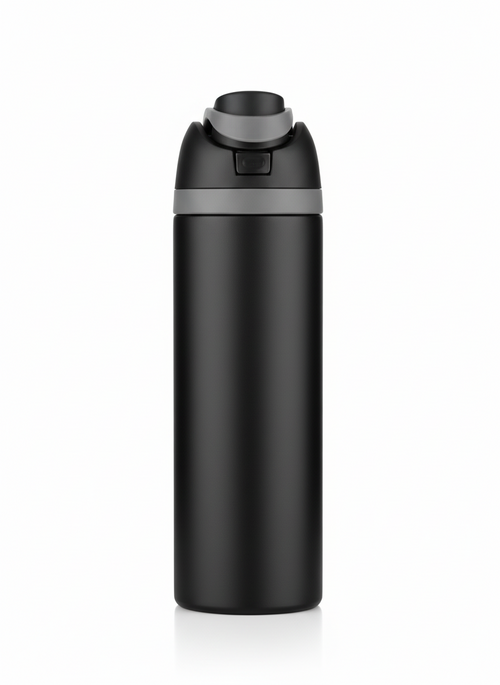 FreeSip Insulated Stainless Steel Water Bottle with Straw- 24oz